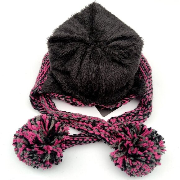 Women Rose Red Winter Peruvian Cover Ears Beanie Hat Ear Flaps Sherpa Ski Snow main image 6